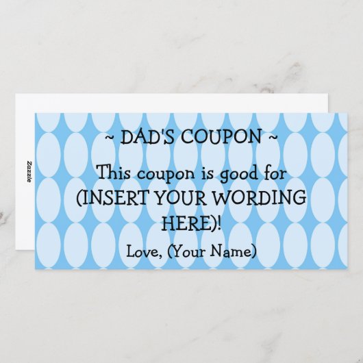 パパカスタムのハヌッカギフトクーポン シーズンカード (正面/裏面)