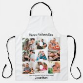 パパカスタムの父親への贈り物の日9 Photo Collage エプロン (正面)