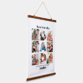 パパカスタムの父親への贈り物の日9 Photo Collage 吊り下げ型タペストリー (傾斜あり)