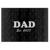 パパカスタムの確立日モダンおもしろい黒 カッティングボード (正面)