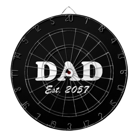 パパカスタムの確立日モダンおもしろい黒 ダーツボード (正面)