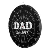 パパカスタムの確立日モダンおもしろい黒 ダーツボード (正面右)