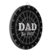 パパカスタムの確立日モダンおもしろい黒 ダーツボード (正面左)