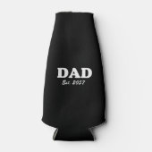 パパカスタムの確立日モダンおもしろい黒 ボトルクーラー (正面)