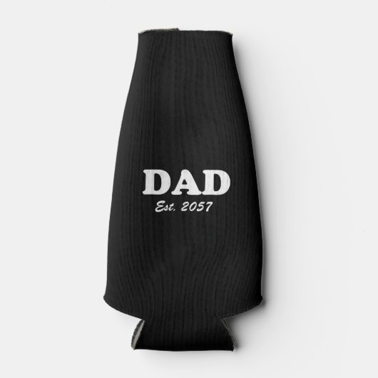 パパカスタムの確立日モダンおもしろい黒 ボトルクーラー (正面)