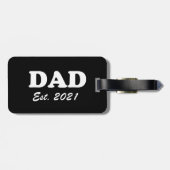 パパカスタムの確立日白黒モダン ラゲッジタグ (裏面横)