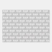 パパカスタムエスト日モダンタイポグラフィ黒グレー ラッピングペーパーシート (正面3)