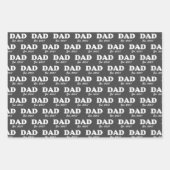 パパカスタムエスト日モダンタイポグラフィ黒グレー ラッピングペーパーシート (正面2)