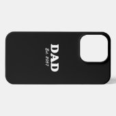 パパカスタムエスト日モダンタイポグラフィ黒 iPhoneケース (裏面横)