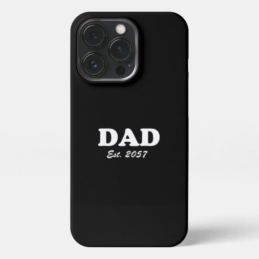 パパカスタムエスト日モダンタイポグラフィ黒 iPhoneケース (裏面)