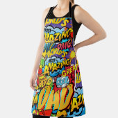 パパカスタムギフト – 漫画スーパーヒーローおもしろい名 エプロン (インサイチュ)