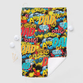 パパカスタムギフト – 漫画スーパーヒーローおもしろい名 ゴルフタオル (インサイチュ)