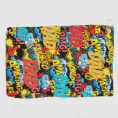 パパカスタムギフト – 漫画スーパーヒーローおもしろい名 ゴルフタオル (横)