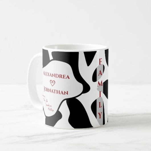 パパカスタムファミリーのパーソナモダンライズ コーヒーマグカップ (正面左)