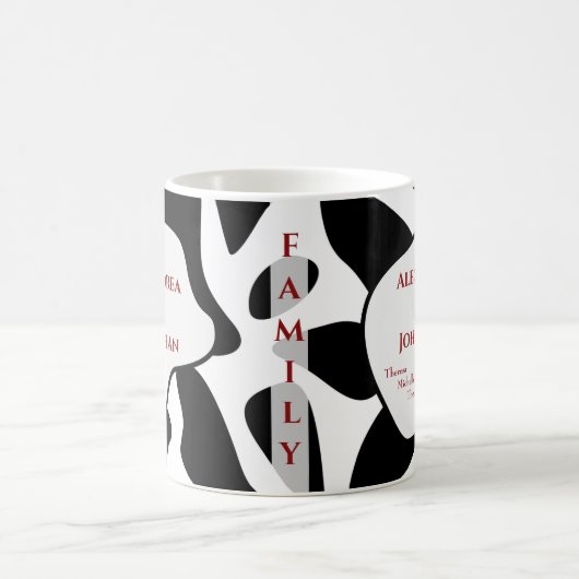 パパカスタムファミリーのパーソナモダンライズ コーヒーマグカップ (中央)