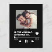 パパカスタムレコード表示ギフト父の日札 ポストカード (正面)