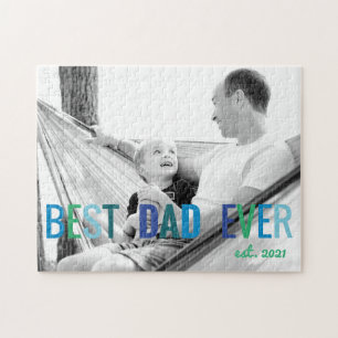 パパカスタム写真最高のパパEver with Year 父の ジグソーパズル