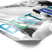 パパカスタム写真最高のパパEver with Year 父の フォトプリント (角)