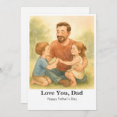 パパカスタム愛あなた – 父の日のカード 招待状 (正面/裏面)