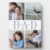 パパカスタム父の日の子供の写真コラージュ フォトプラーク (正面)