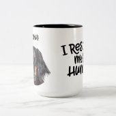 パパカスタム犬の写真/名前&おもしろい犬引用文 ツートーンマグカップ (中央)