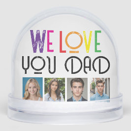 パパカスタム用フォトスノーグローブ – レインボー文字