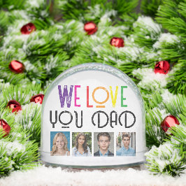 パパカスタム用フォトスノーグローブ – レインボー文字