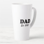 パパカスタム確立日白黒モダン カフェラテマグ (右アングル)