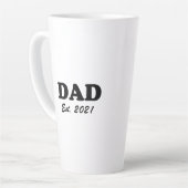 パパカスタム確立日白黒モダン カフェラテマグ (左アングル)