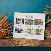 パパカスタム私たちは愛あなたB/W写真グレーコラージュPla フォトプラーク (側面)