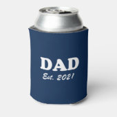 パパカスタム設立日ネイビーブルーモダンホワイト 缶クーラー (缶裏面)