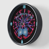 パパカスタム誕生日ゲーマーゲーミングマンケーブマンギフト 壁時計 (傾斜)