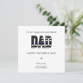 パパカスタム警察の父の日シンブルーライン カード (スタンド正面)