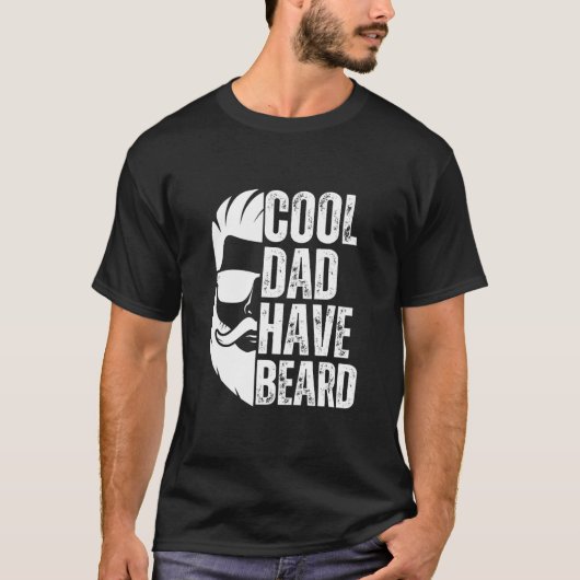 パパカッコいいに髭がある Tシャツ (正面)