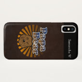 パパカッコいいベア、ブラウン/ブルー/金ゴールドパパギフト Case-Mate iPhoneケース (裏面(横))