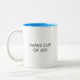 パパカップのジョイおもしろいコーヒーマグ ツートーンマグカップ