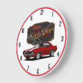 パパカマロスピードショップ ラージ壁時計 (傾斜)