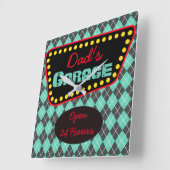 パパガレージクロック スクエア壁時計 (傾斜)