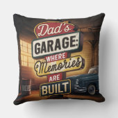 パパガレージレトロヴィンテージ車の標識 クッション (裏面)