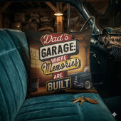 パパガレージレトロヴィンテージ車の標識 クッション