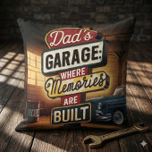 パパガレージレトロヴィンテージ車の標識 クッション