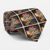 パパガレージレトロヴィンテージ車の標識 ネクタイ (ロール)