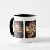 パパガレージレトロヴィンテージ車の標識 マグカップ (正面左)