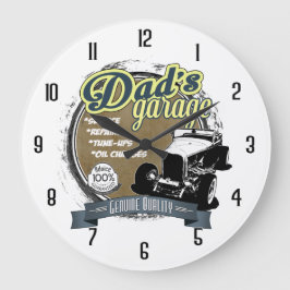 パパガレージ色 ラージ壁時計