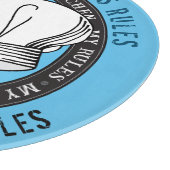 パパキッチンパパのルールシェフおもしろいハット引用文 カッティングボード (角)