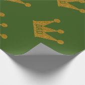 パパキングクラウンファーザーズデイグリッター ラッピングペーパー (角)