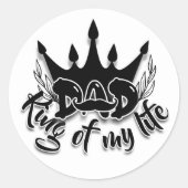 パパキング・オブ・マイ・ライフ父の日の丸ステッカー ラウンドシール (正面)