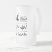 パパギフトのパパのためのそう幸運なマグです フロストグラスビールジョッキ (正面右)