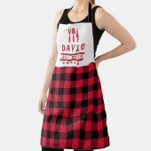 パパギフトグリルマスターBBQプレイドパーソナライズされた エプロン (インサイチュ)