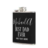 パパギフトパーソナライズされたクラシック白黒 フラスク (左)